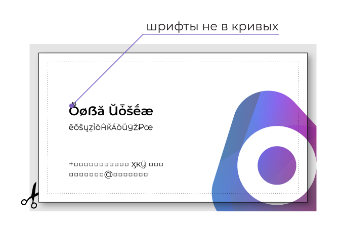 Требования к макетам - визитки